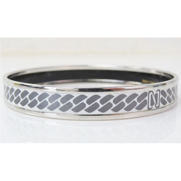 Hermes Silver and Black Men's Bracelet - Picture 4 of 10